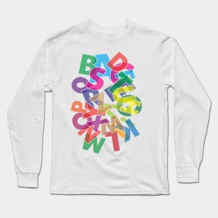 Bright dancing alphabet letters Long Sleeve T-Shirt